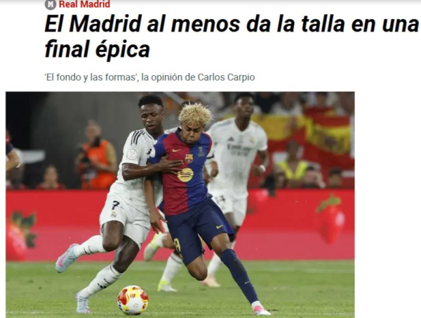 Барселона — Реал — 3:2, реакция испанской прессы на финал Кубка Испании: Мбаппе, Анчелотти, Ямаль, Ферран, Рюдигер, Куртуа, Флик Барселона — Реал — 3:2, реакция испанской прессы на финал Кубка Испании: Мбаппе, Анчелотти, Ямаль, Ферран, Рюдигер, Куртуа, Флик