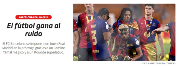Барселона — Реал — 3:2, реакция испанской прессы на финал Кубка Испании: Мбаппе, Анчелотти, Ямаль, Ферран, Рюдигер, Куртуа, Флик Барселона — Реал — 3:2, реакция испанской прессы на финал Кубка Испании: Мбаппе, Анчелотти, Ямаль, Ферран, Рюдигер, Куртуа, Флик